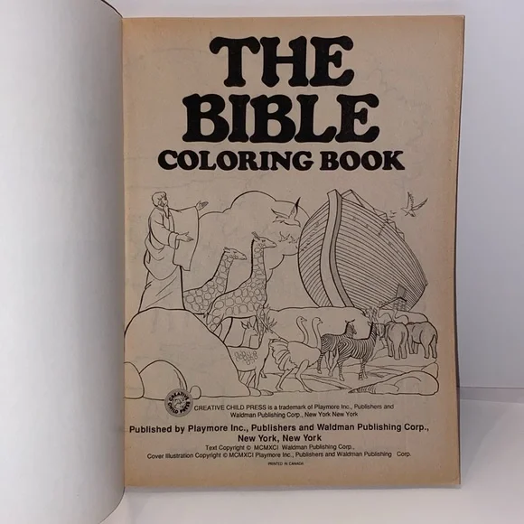 Vintage 1991 The Bible Coloring Book Pictures Old and Testament - - Picture 5 of 15